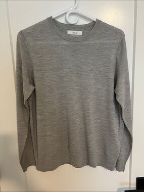 NWOT M&S Women's Silver Grey Crewneck Sweater
